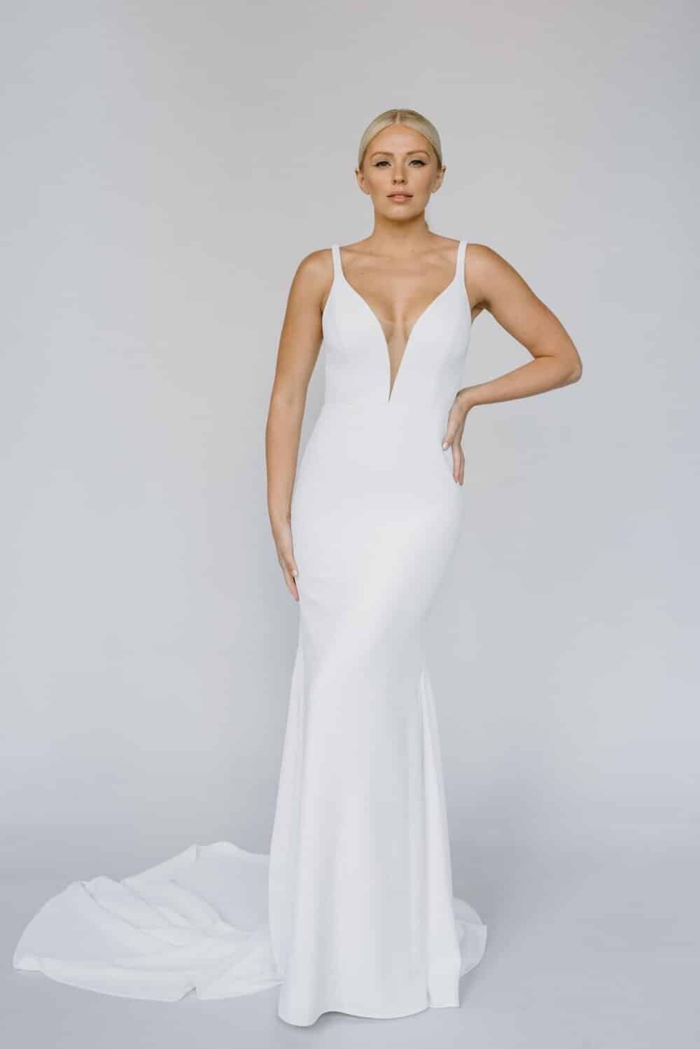 Shop Alyssa Kristin Isla gown in Orange County, California