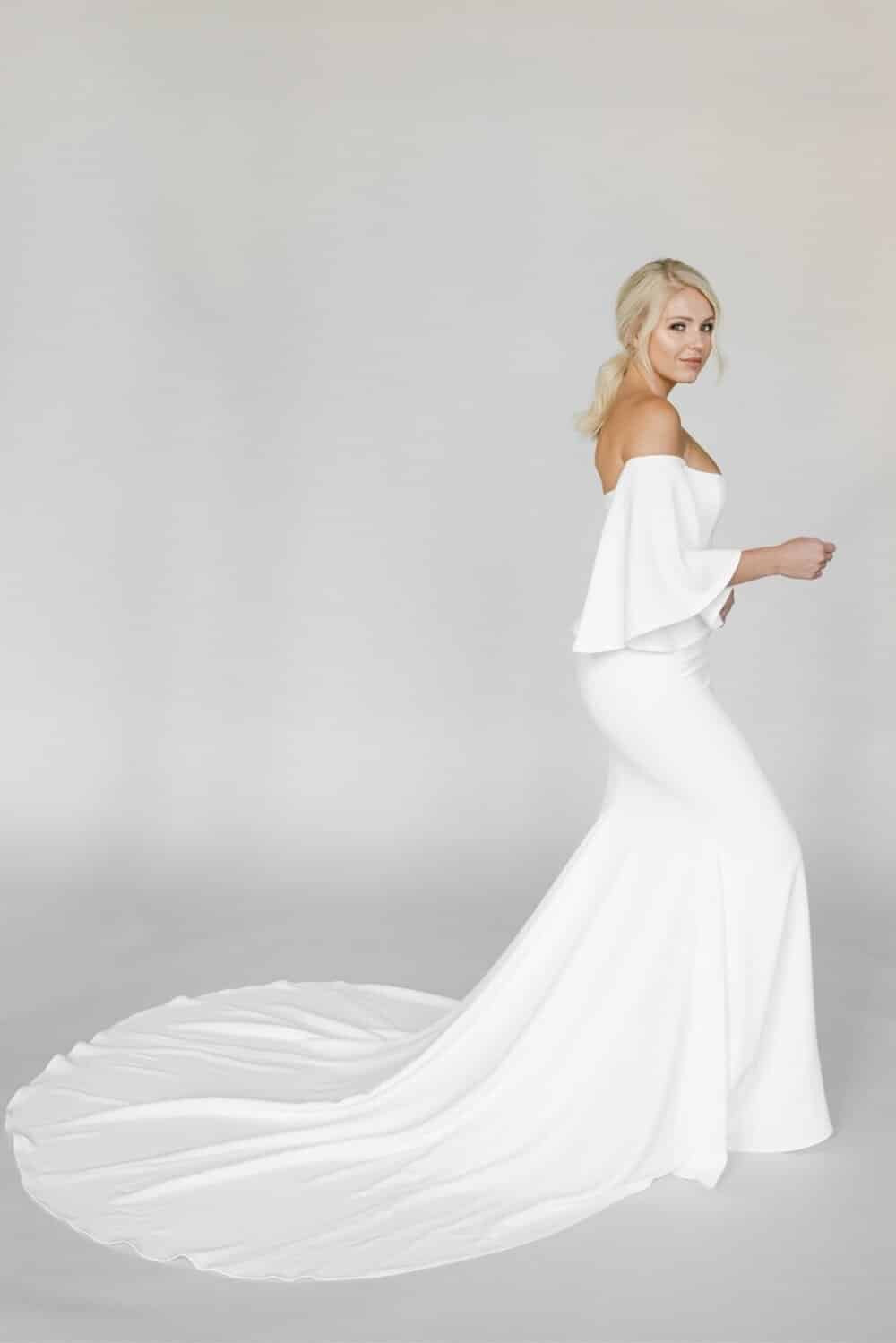 Shop Alyssa Kristin Sandra gown in Orange County, California